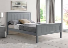 Grey ,wood bed frame wooden