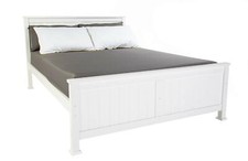 White wood bed frame.Solid