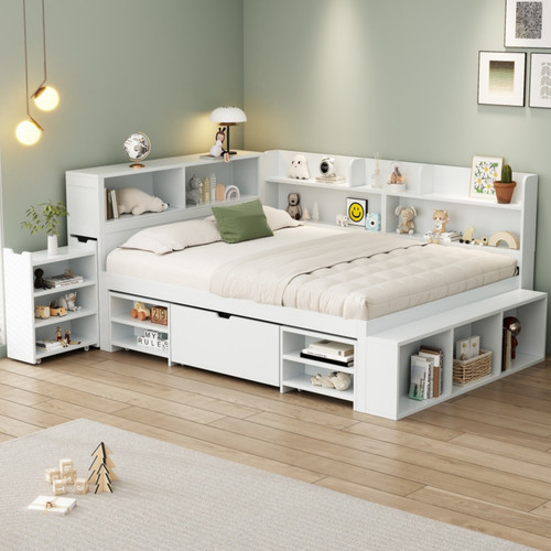 4ft6 double wooden storage - double,
