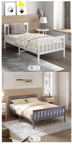 Wooden bed frame - frame, pine