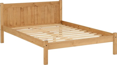 Double 4ft6 wooden - 4ft6, waxed