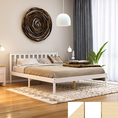 Wooden bed frame solid pine - frame,
