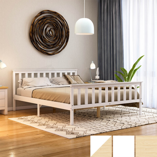 Wooden bed frame - bed,