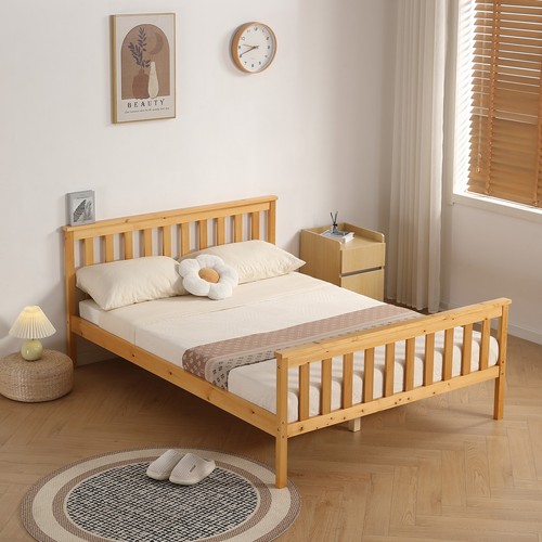 Double bed pine - bed,