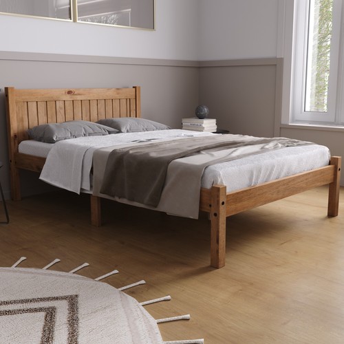 Rio wooden stylish bedroom bed - wooden,