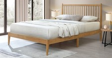 Oak Finish Wood Bed Wooden