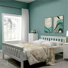 Small Double 4FT Wooden Bed