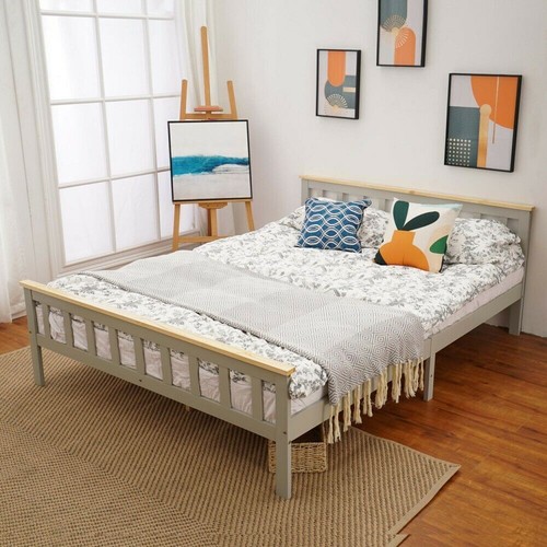 Solid wooden bed frame - wooden,