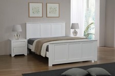 WHITE WOODEN MALI BED 3FT
